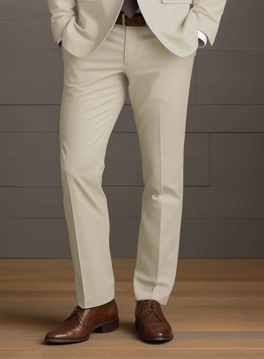 Army Khaki Stretch Chino Suit - Image 7