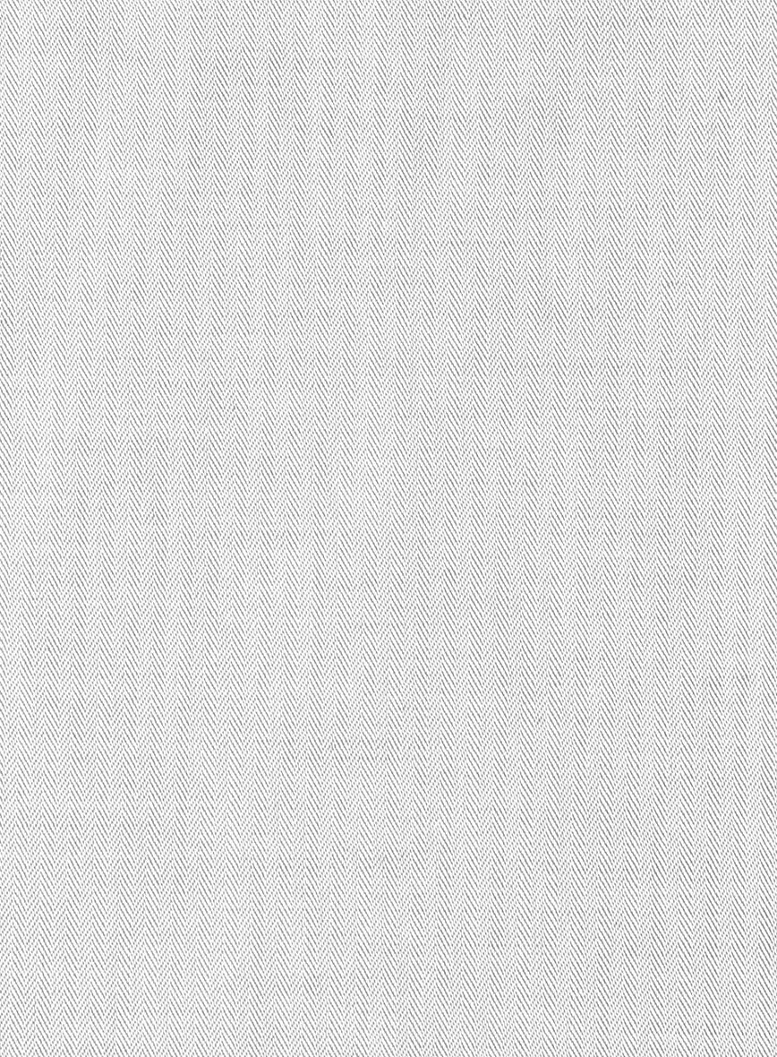 Ash Gray Herringbone Cotton Shirt - Image 3