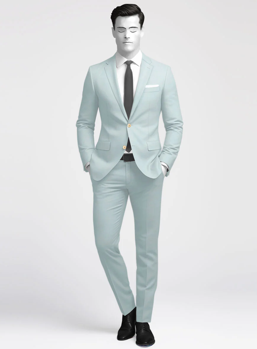 Napolean Wool Baby Blue Suit