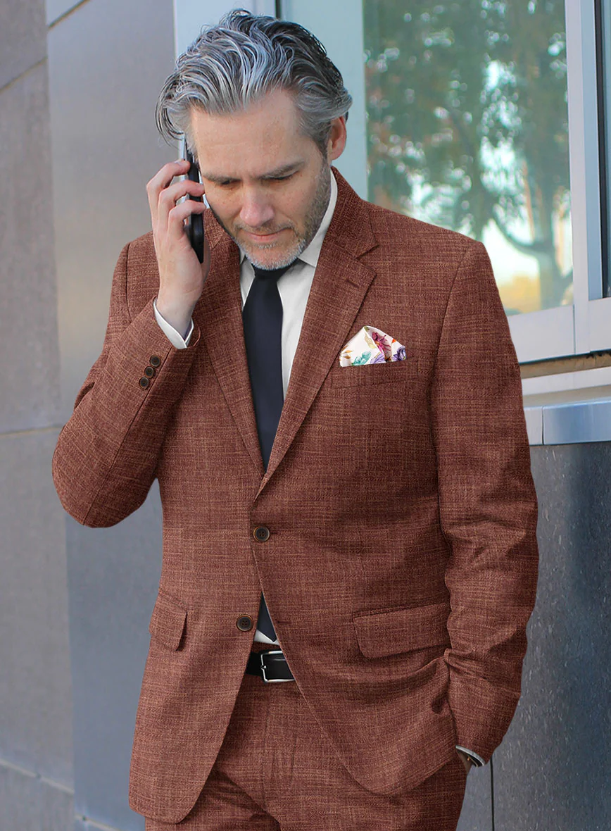 Bamboo Wool Rust Brown Jacket - Image 3