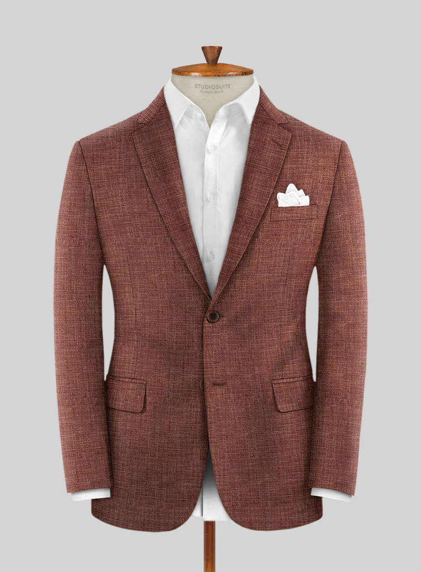 Bamboo Wool Rust Brown Suit - Image 3