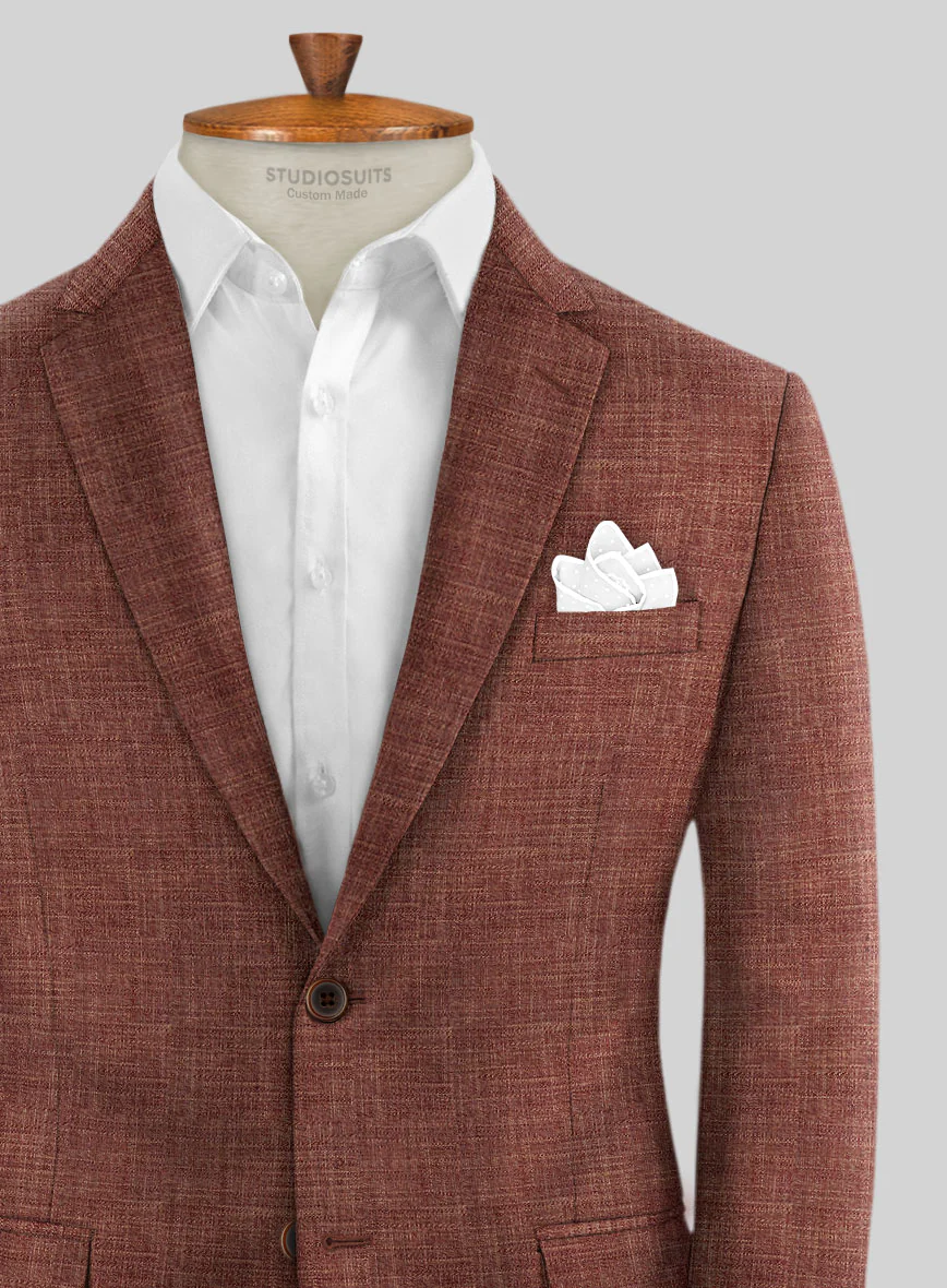 Bamboo Wool Rust Brown Suit - Image 4