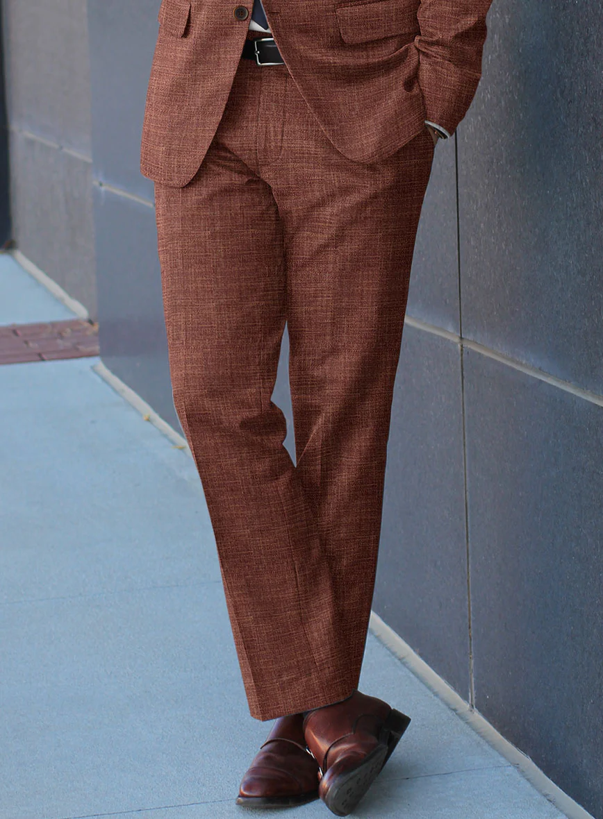 Bamboo Wool Rust Brown Suit - Image 5