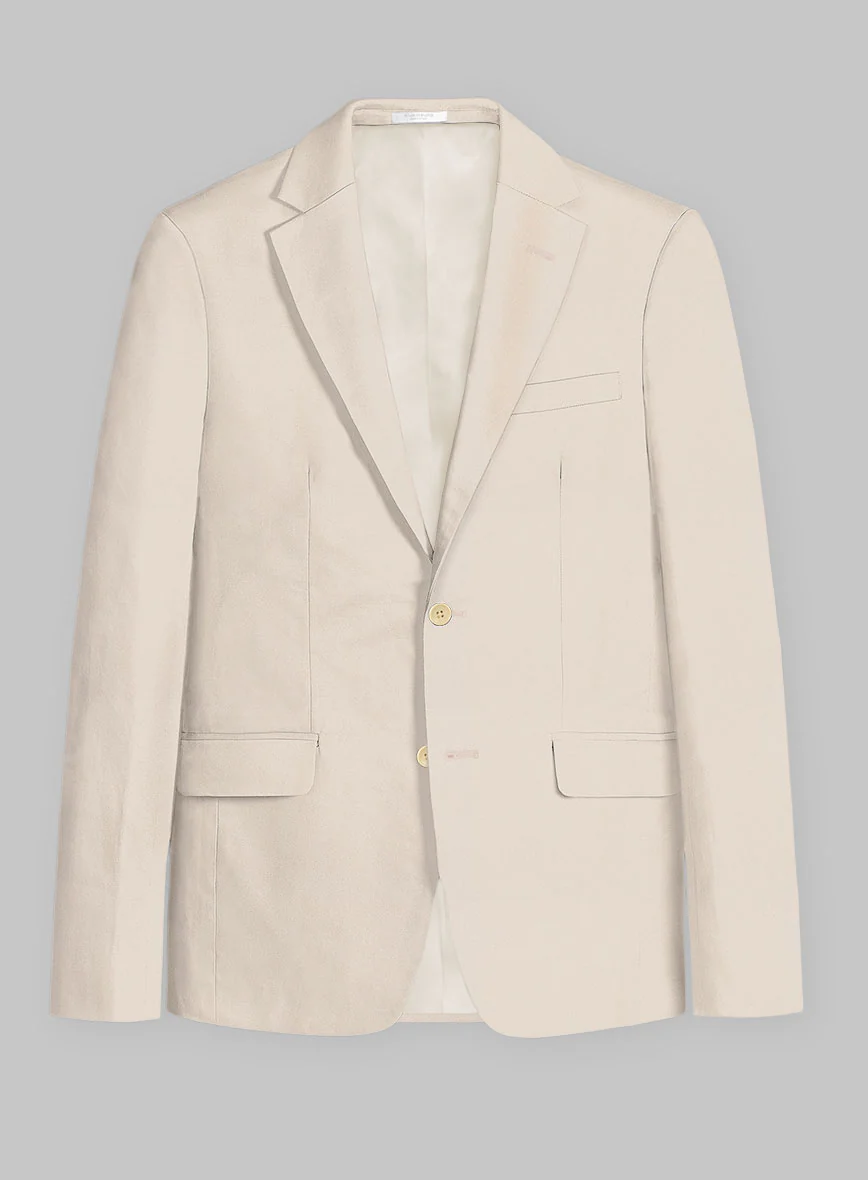 Beige Stretch Chino Jacket