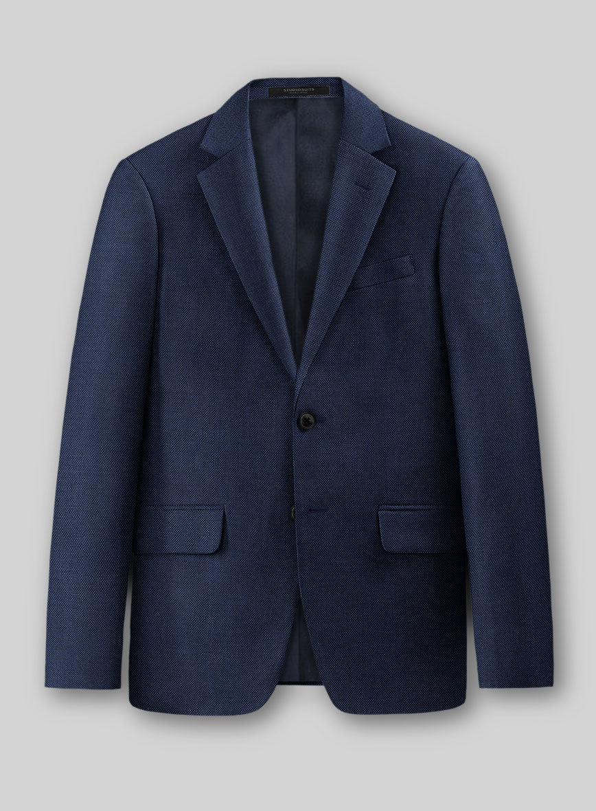 Birdseye Wool Royal Blue Jacket