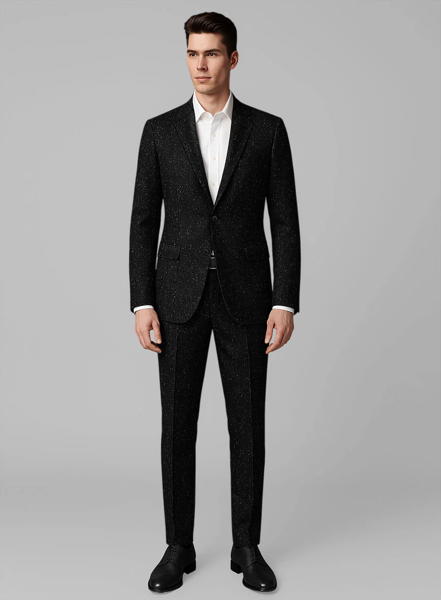 Black Flecks Donegal Tweed Suit