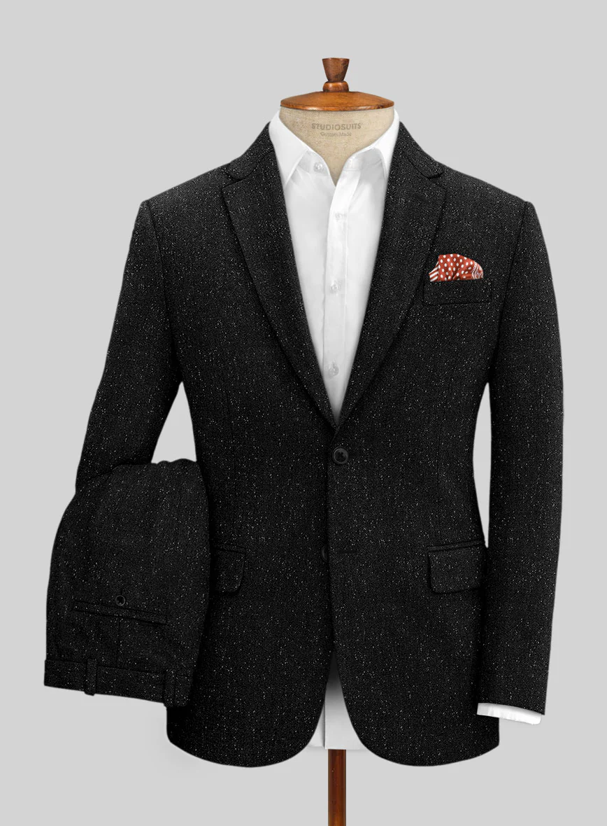 Black Flecks Donegal Tweed Suit - Image 2