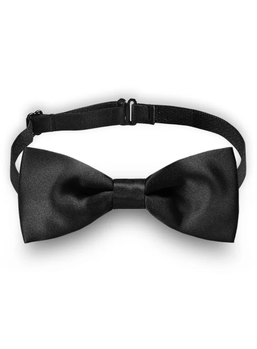 Black Satin Bow - Image 2