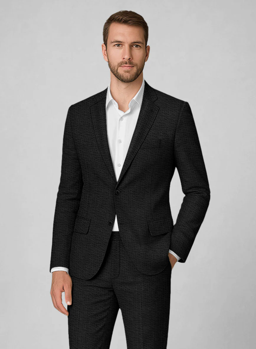 Black Seersucker Jacket - Image 2