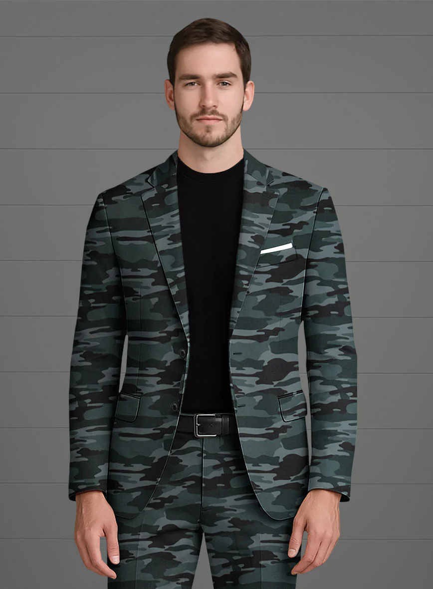 Blue Stretch Camo Jacket - Image 2