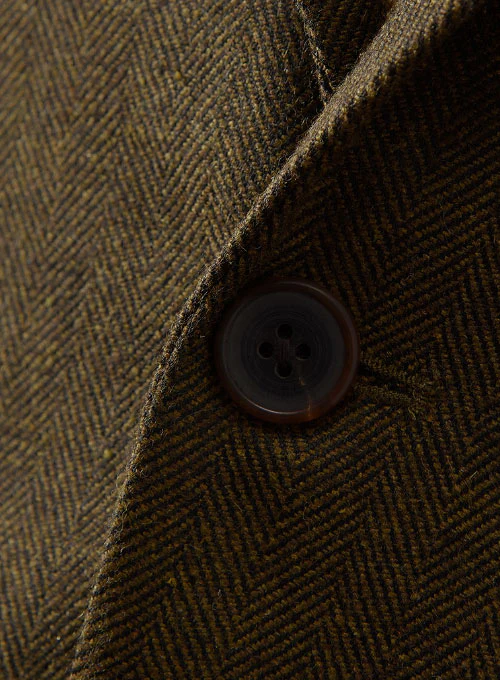 Bottle Brown Herringbone Tweed Jacket II - Image 6