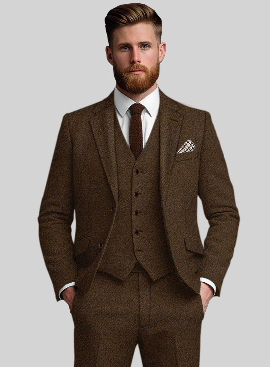 Bramble Brown Heavy Tweed Jacket - Image 2