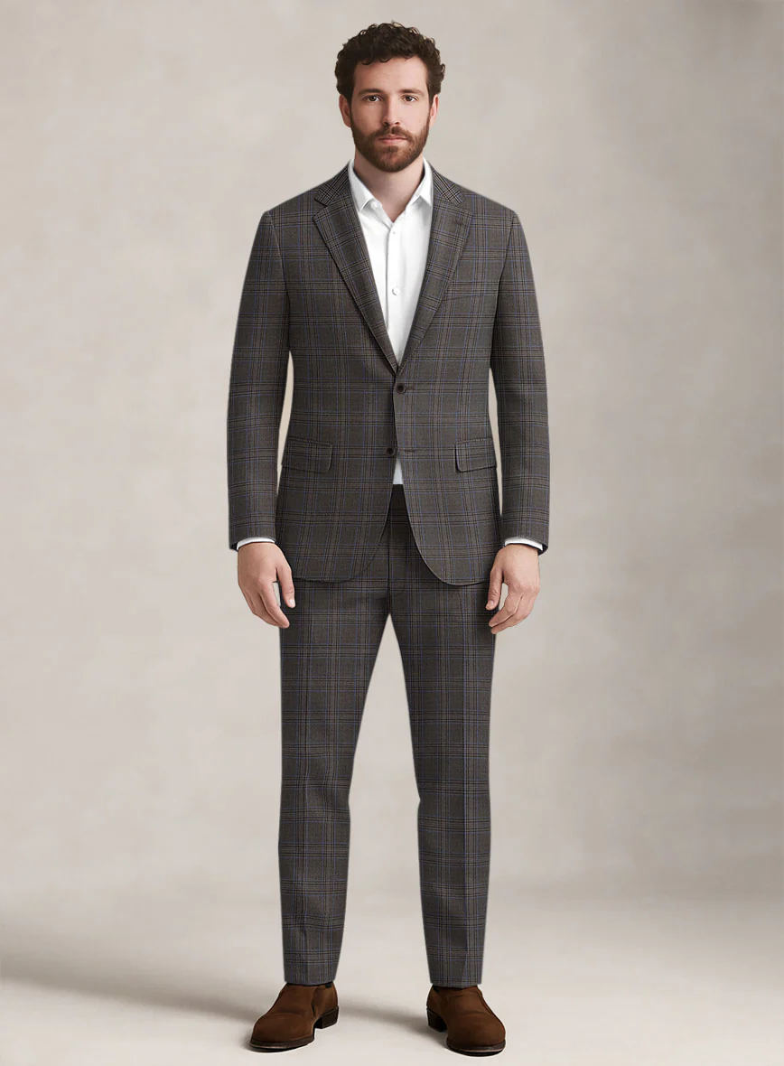Bristol Argento Gray Check Suit