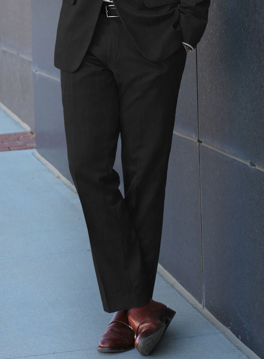 Bristol Black Herringbone Pants - Image 2