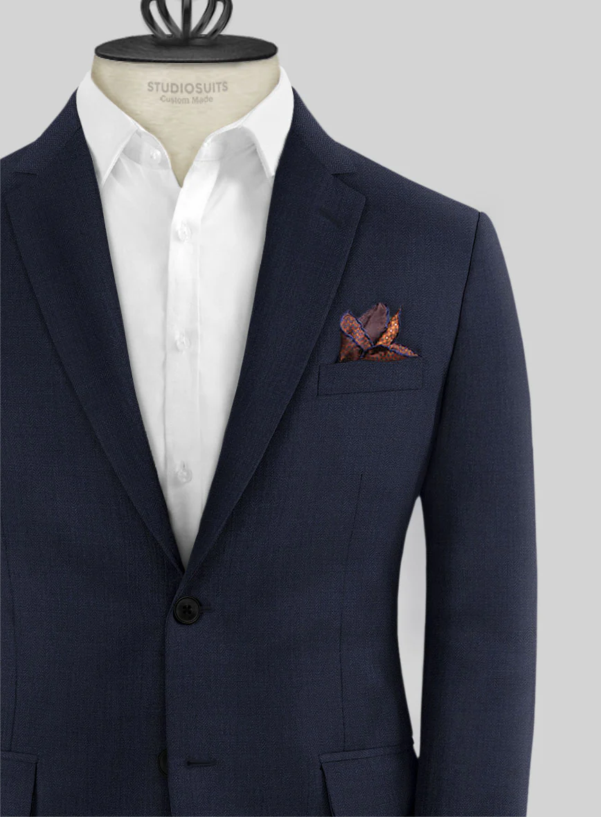 Bristol Blue Herringbone Suit - Image 4