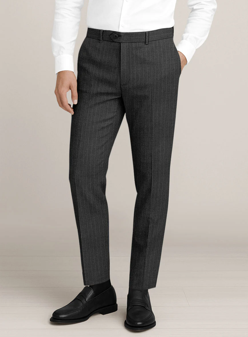 Bristol Charcoal Pinstripe Pants