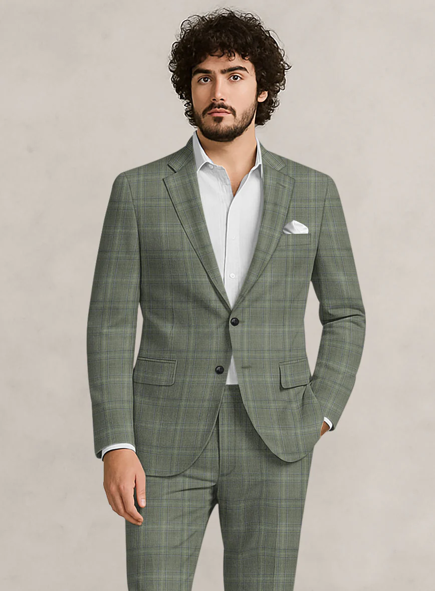 Bristol Corda Beige Check Suit - Image 3