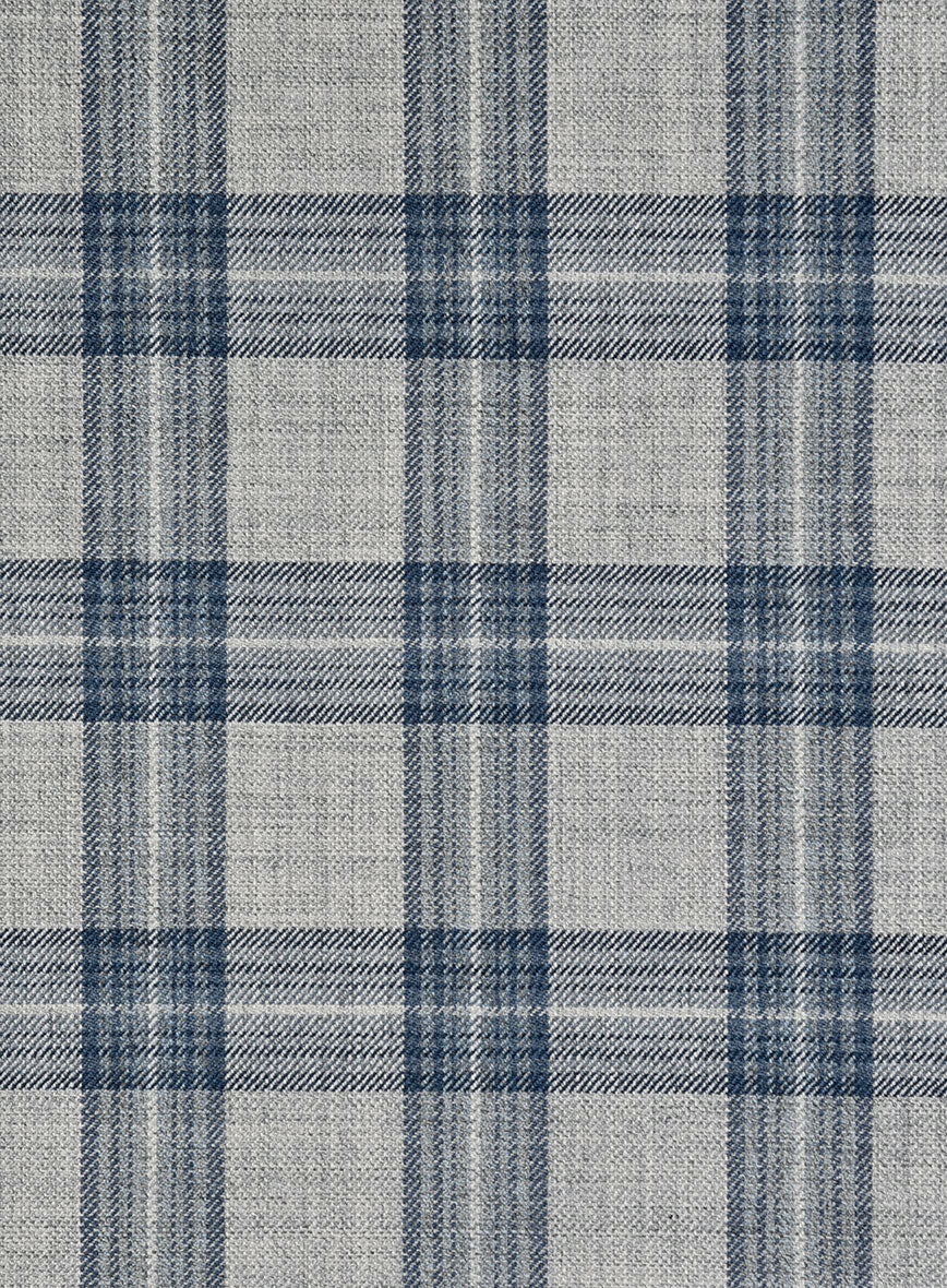 Bristol Gray Blue Check Jacket - Image 3
