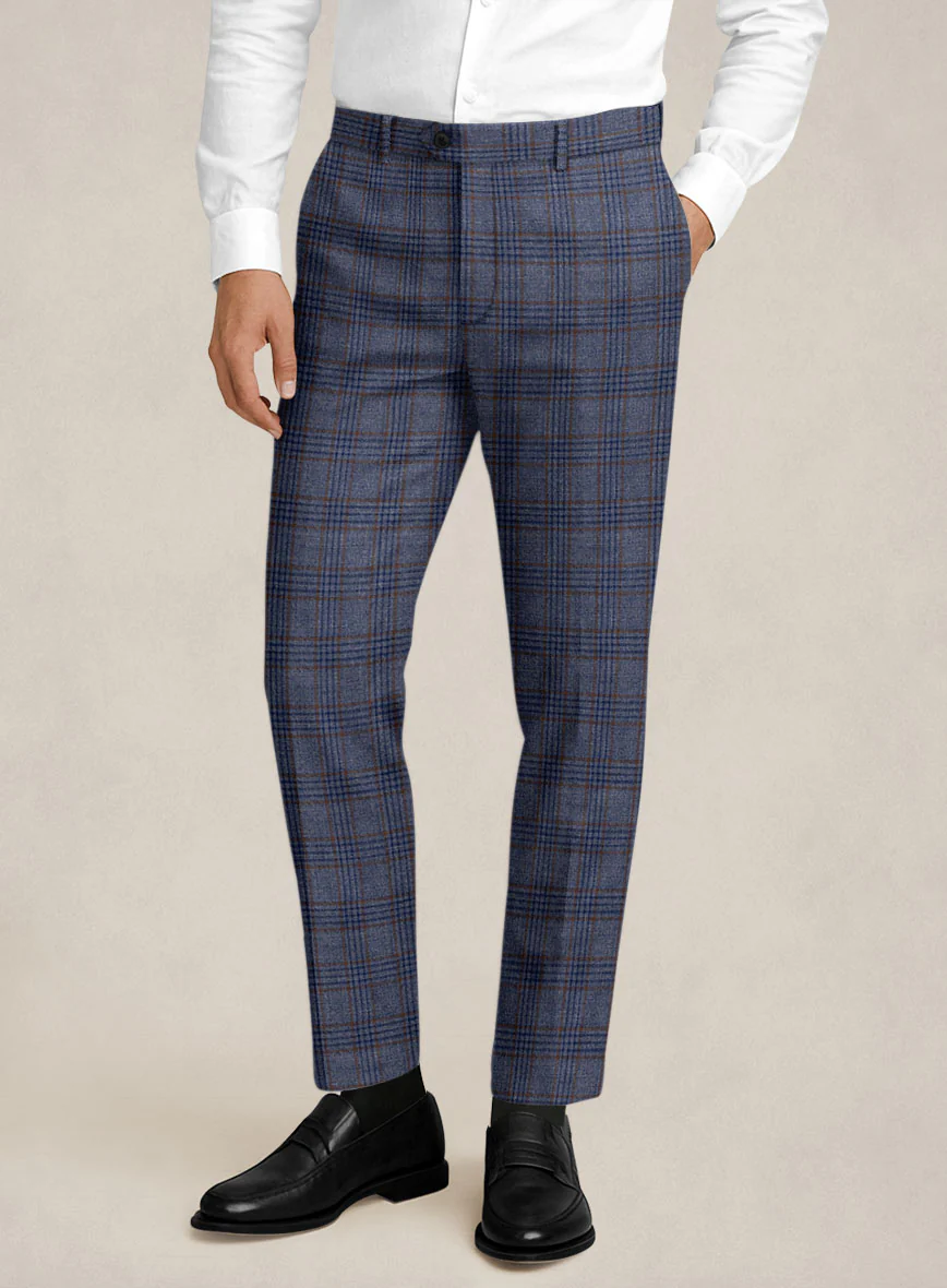 Bristol Indaco Blue Check Pants