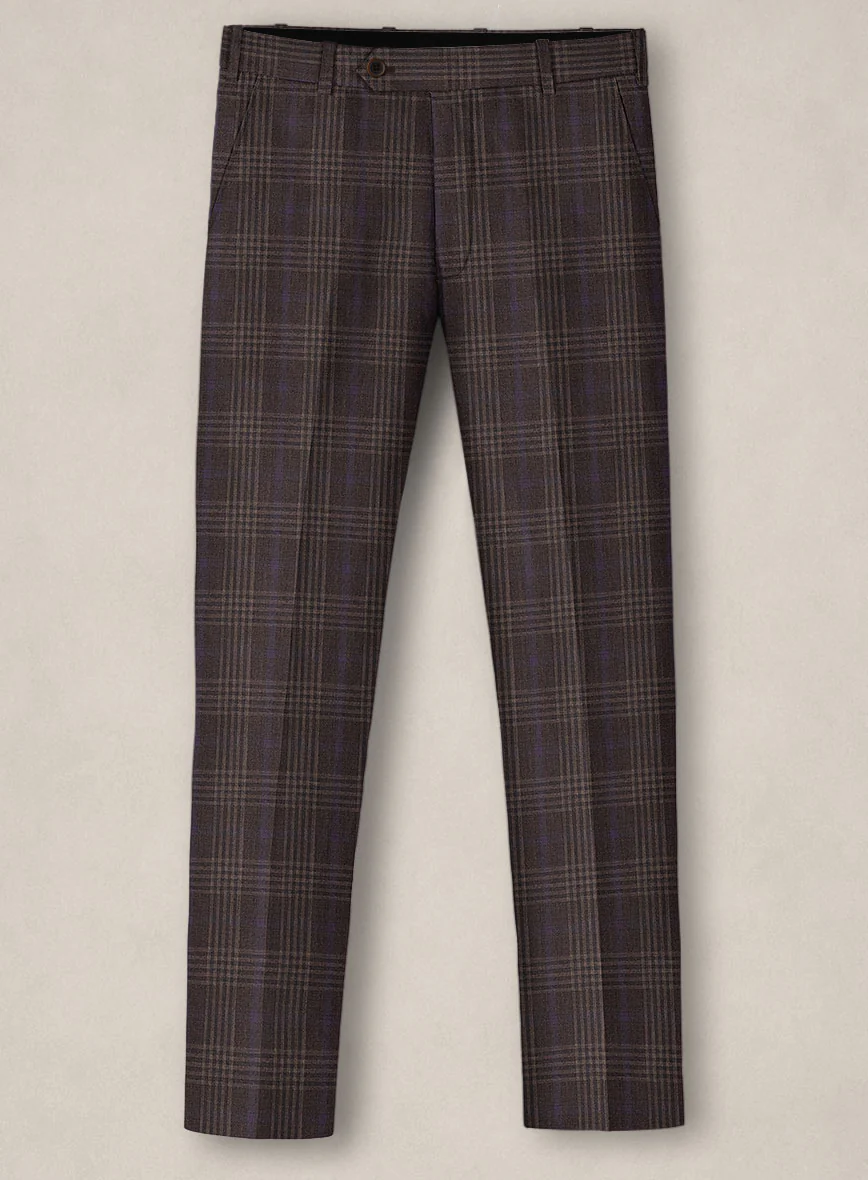 Bristol Noce Brown Check Pants - Image 2