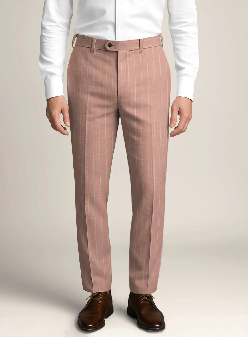 Bristol Rosy Brown Rope Stripe Pants