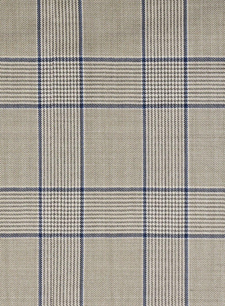 Bristol Stone Beige Windowpane Suit - Image 6