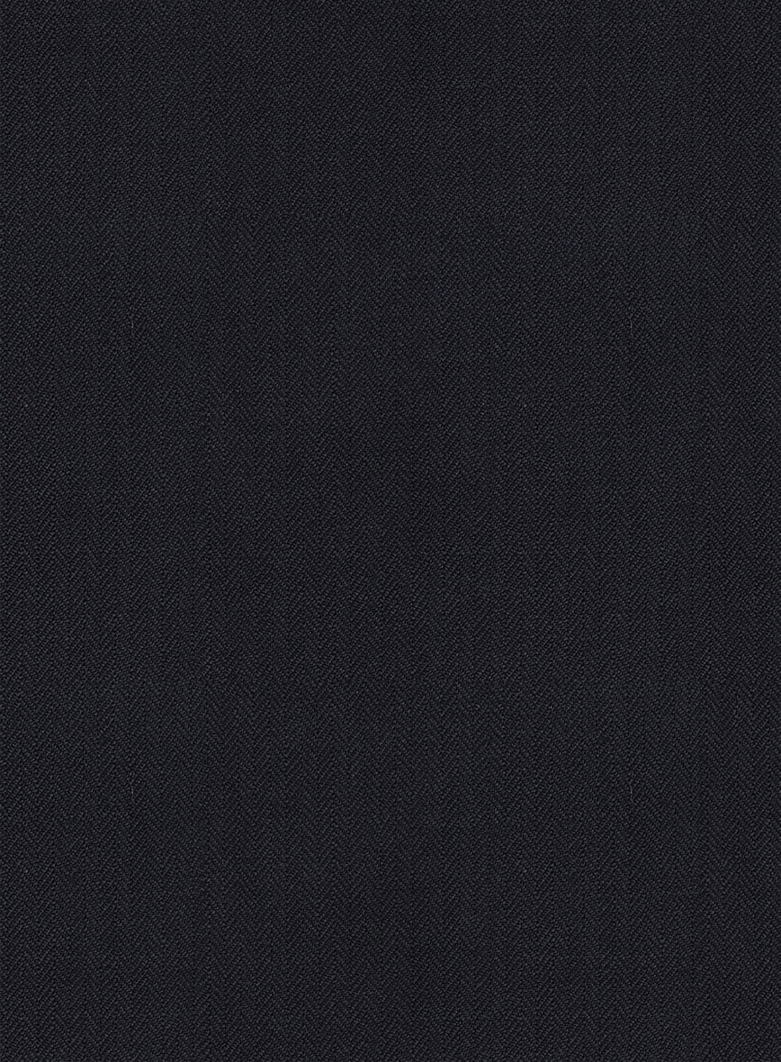 Bristol Umino Dark Blue Herringbone Pants - Image 3