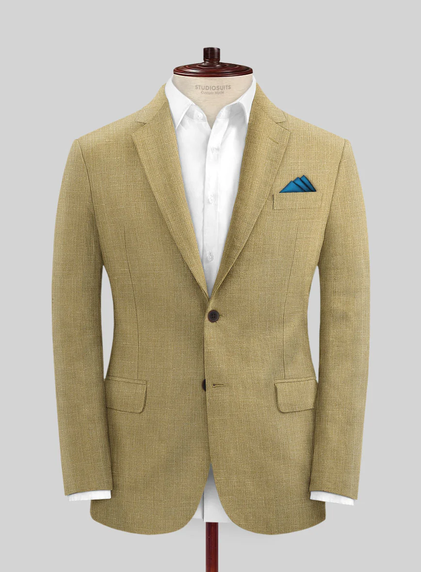 British Khaki Linen Suit - Image 3