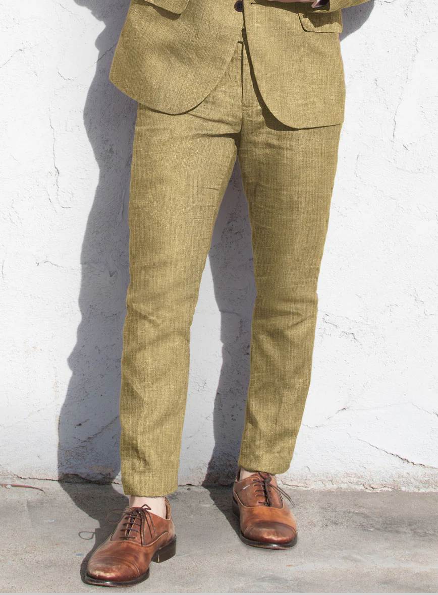 British Khaki Linen Suit - Image 5