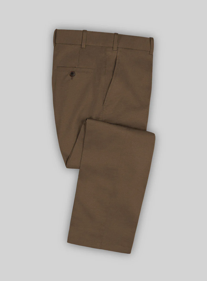 Brown Feather Cotton Canvas Stretch Suit - Image 4