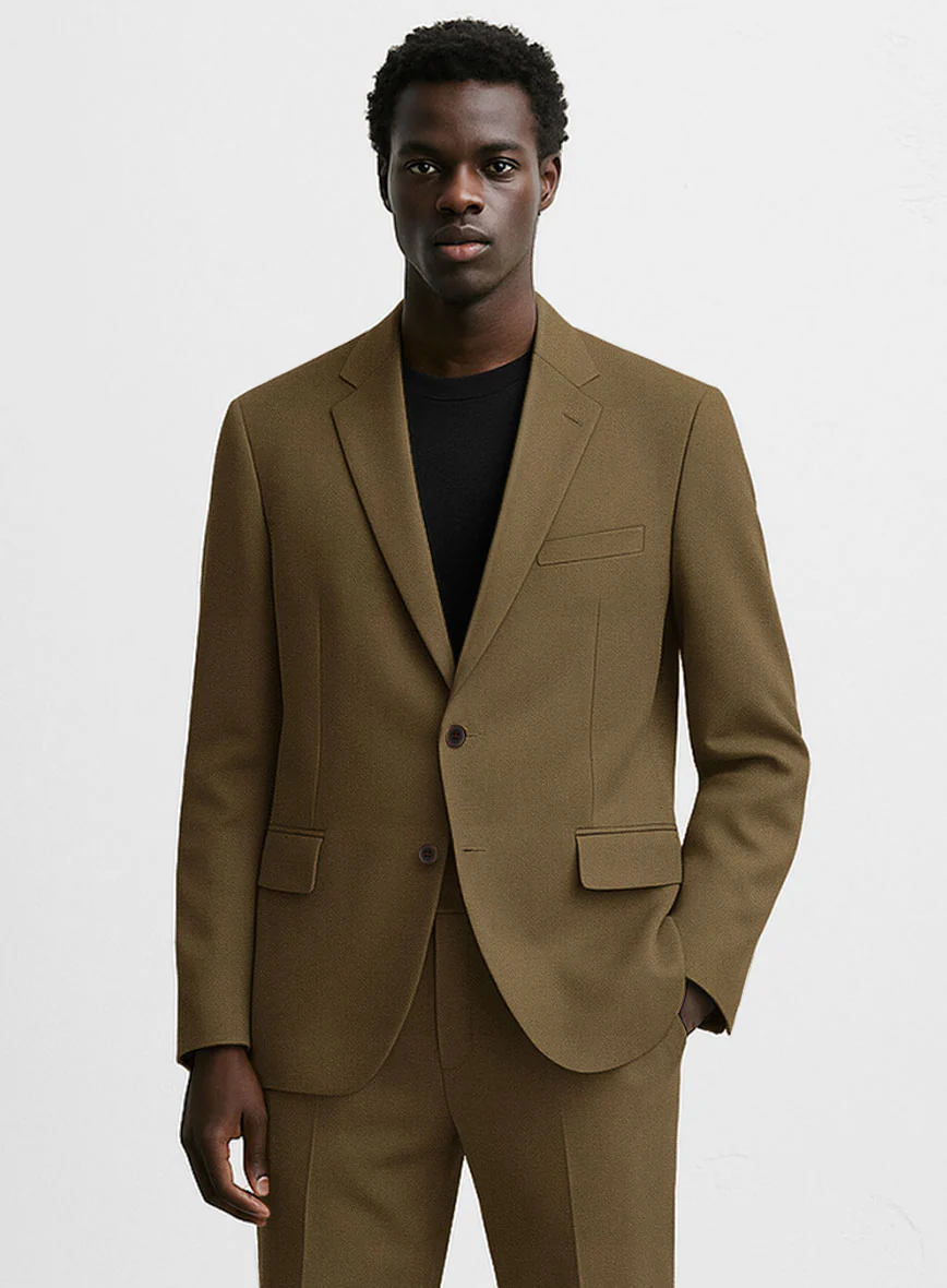 Brown Napoli Stretch Light Weight Cotton Jacket - Image 2