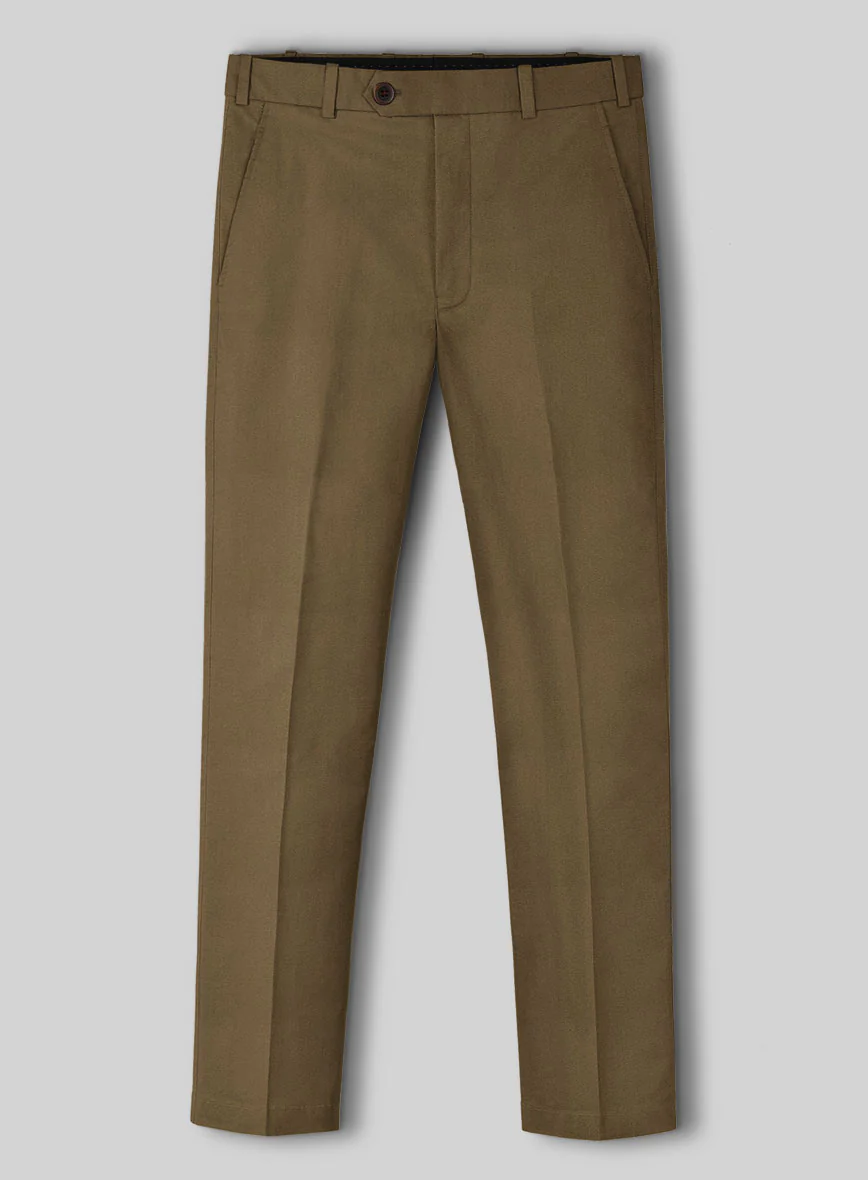 Brown Napoli Stretch Light Weight Cotton Pants