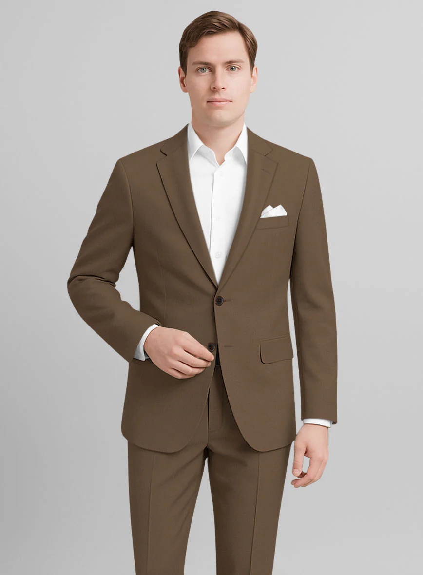 Brown Stretch Chino Jacket - Image 2