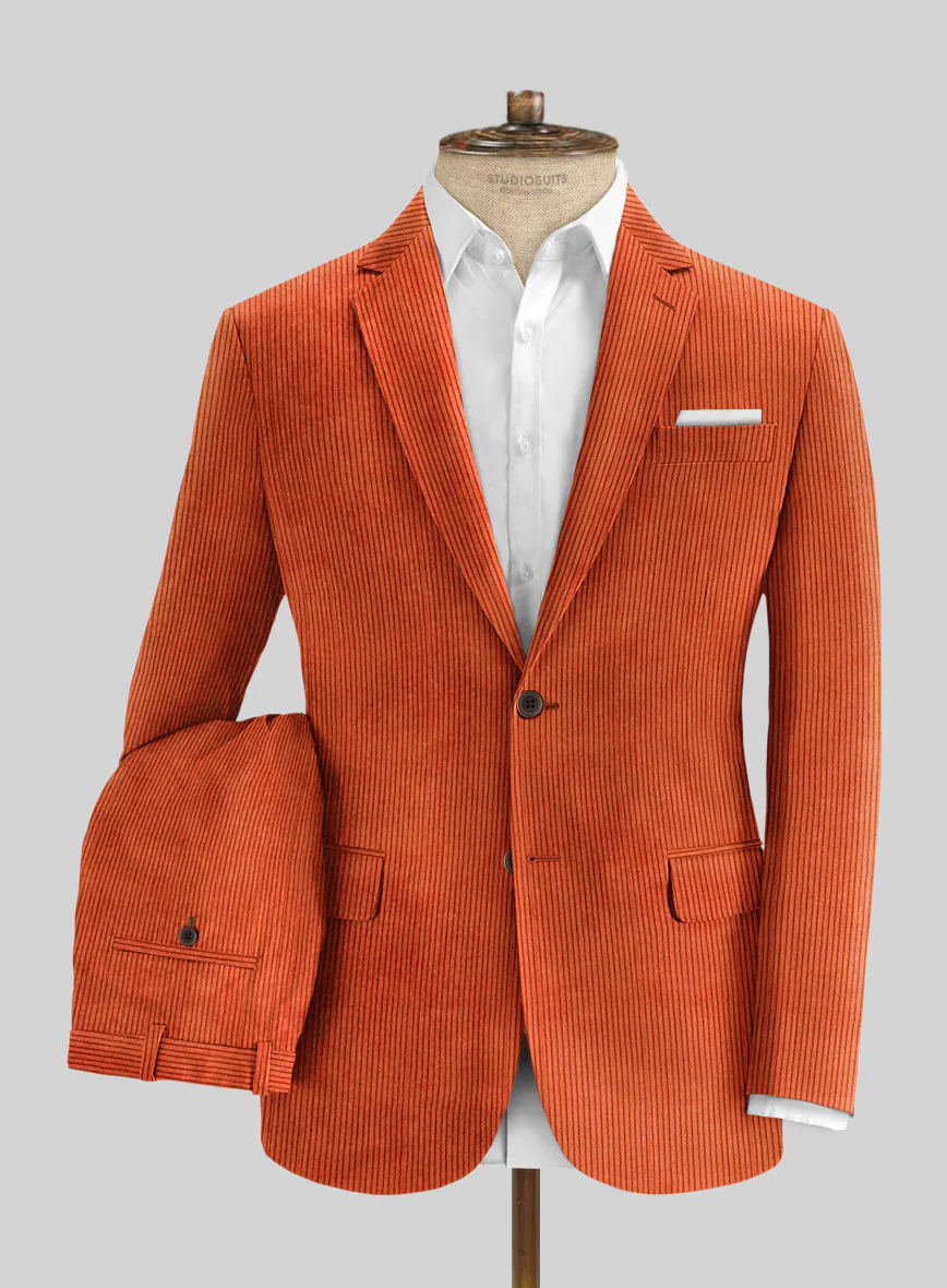 Burnt Orange Corduroy Suit - Image 2