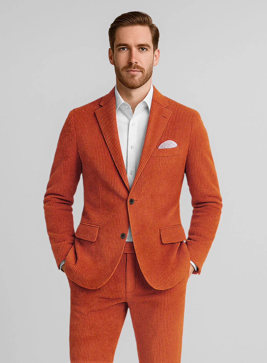 Burnt Orange Corduroy Suit - Image 3