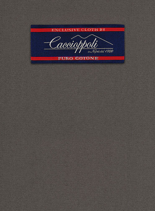 Caccioppoli Cotton Drill Dark Taupe Suit - Image 2