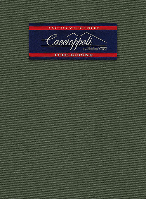 Caccioppoli Cotton Drill Green Jacket - Image 2