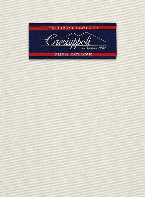 Caccioppoli Cotton Gabardine Champagne Ivory Jacket - Image 2