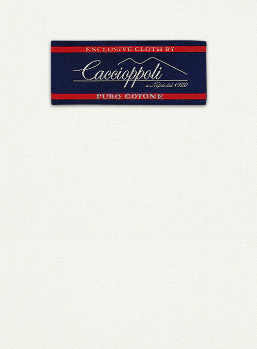 Caccioppoli Cotton Gabardine Off White Suit - Image 2