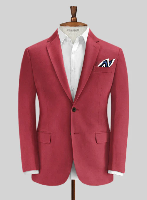 Caccioppoli Cotton Gabardine Tango Red Suit - Image 2