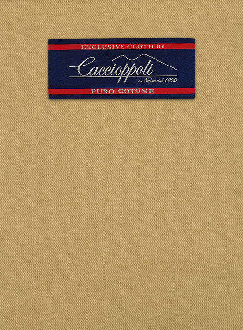 Caccioppoli Cotton Gabardine Topaz Khaki Suit - Image 2