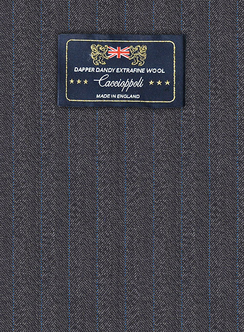 Caccioppoli Dapper Dandy Blezzi Gray Blue Wool Jacket - Image 2