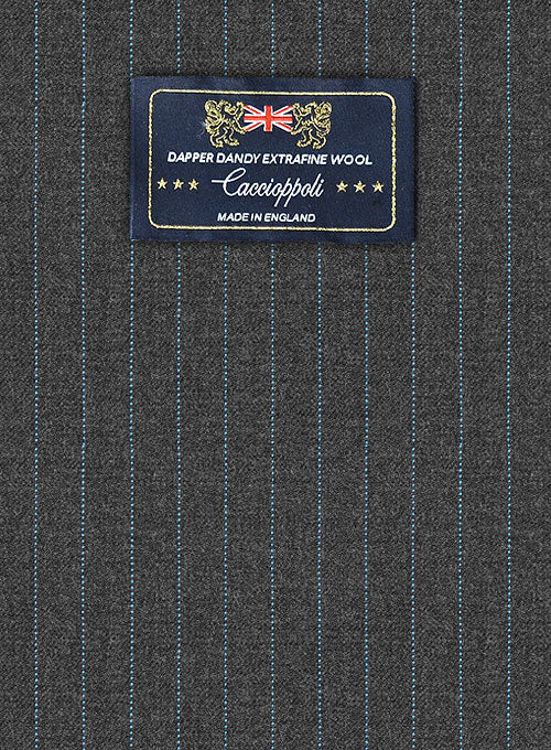 Caccioppoli Dapper Dandy Fione Charcoal Wool Pants - Image 7