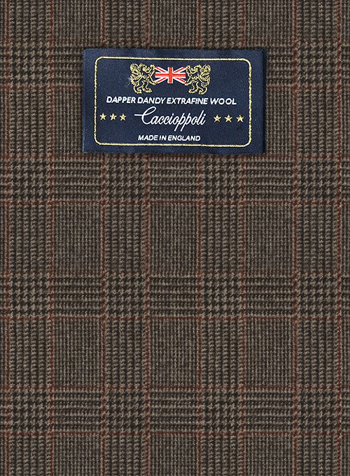 Caccioppoli Dapper Dandy Ingel Brown Wool Jacket - Image 2
