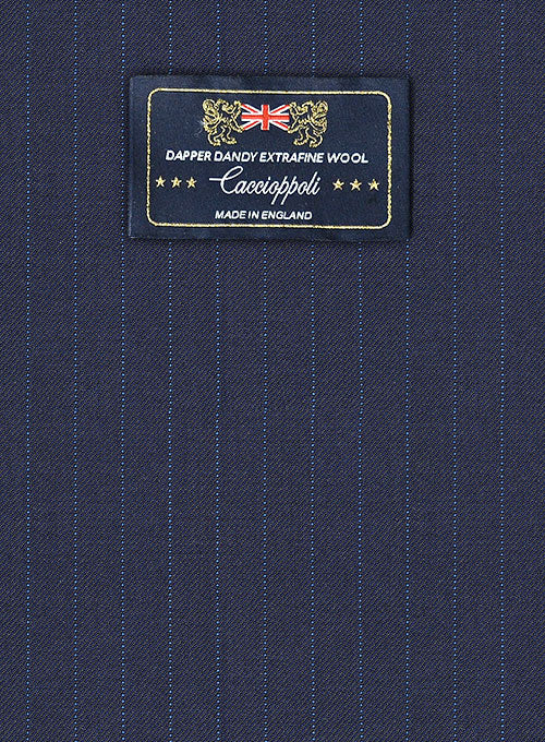 Caccioppoli Dapper Dandy Osotti Blue Wool Pants - Image 7