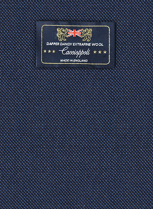 Caccioppoli Dapper Dandy Rupana Birdseye Blue Wool Jacket - Image 2