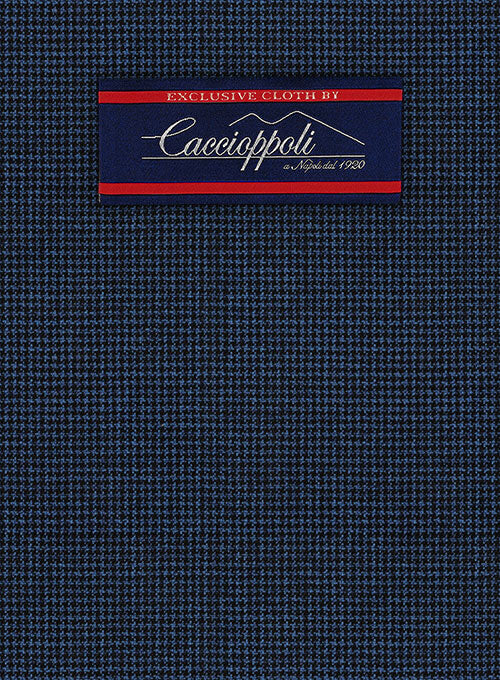 Caccioppoli Fresco Wool Blue Feorra Pants - Image 5