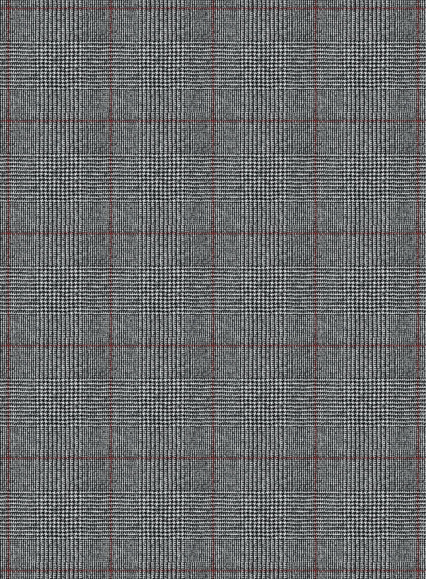 Caccioppoli Milaci Glen Gray Wool Pants - Image 3