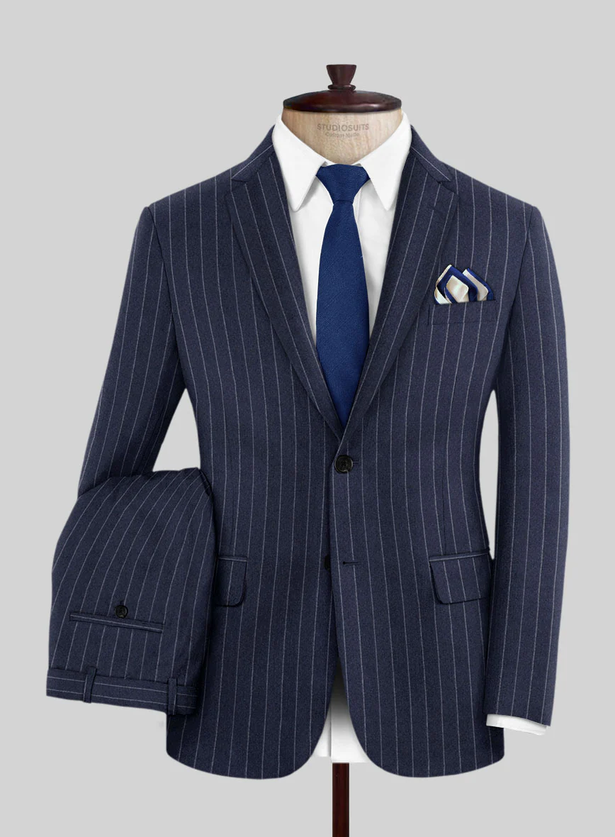 Caccioppoli Reilla Blue Wool Suit
