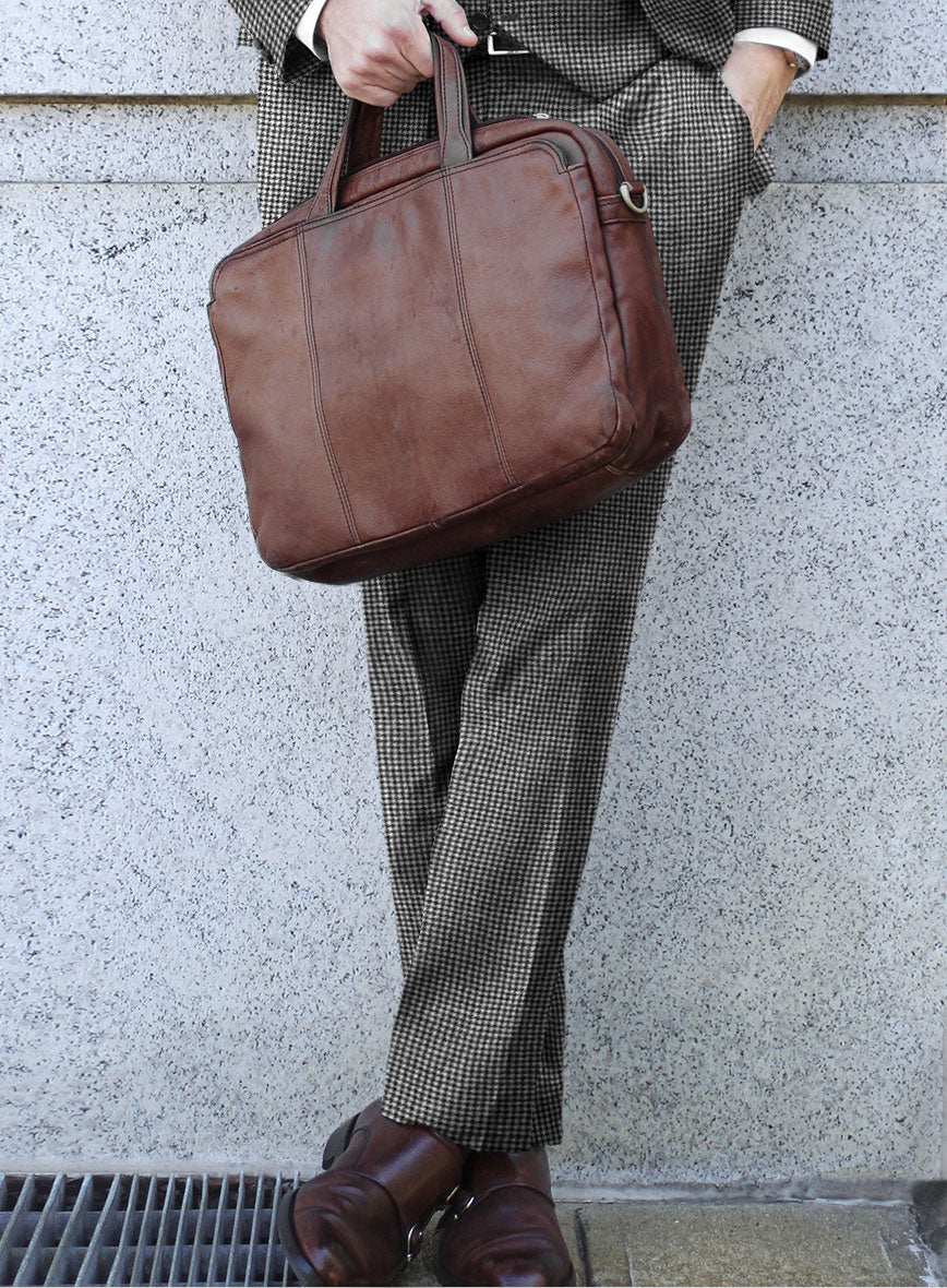 Caccioppoli Saghio Houndstooth Gray Wool Suit - Image 4